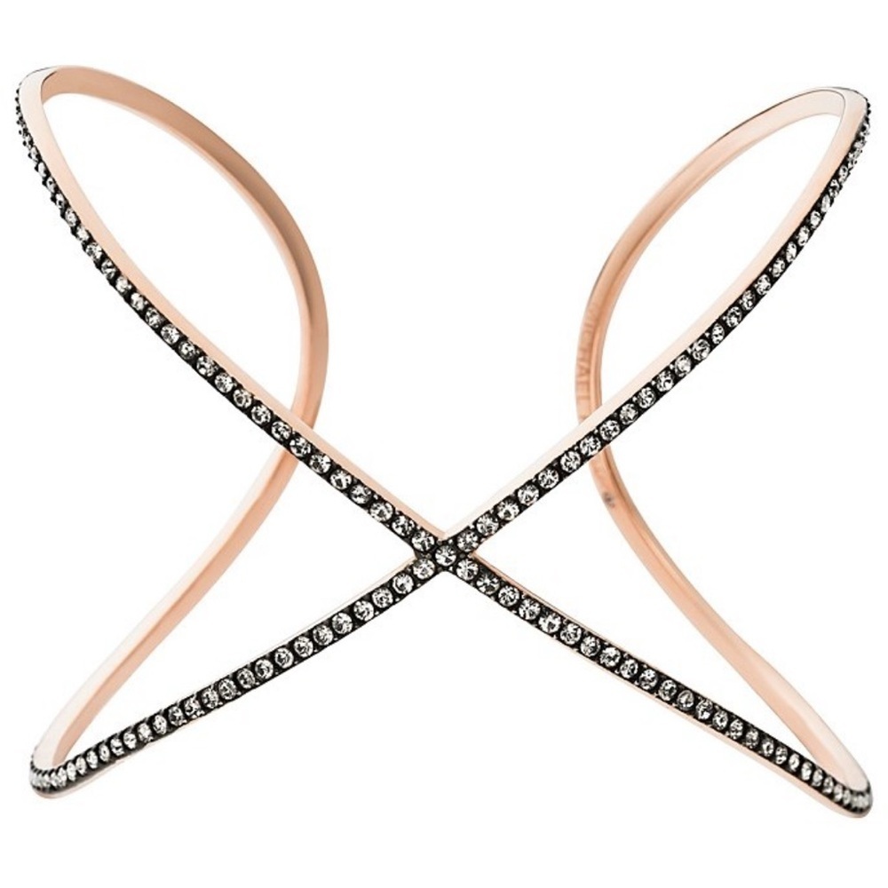Michael Kors Pavé Crystal X Statement Cuff Bracelet
